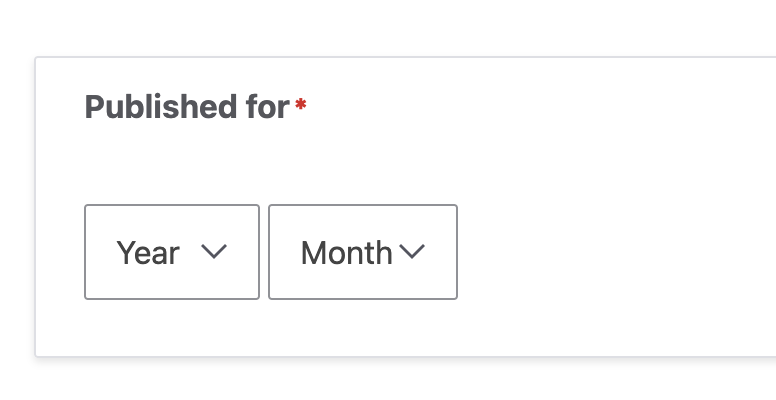 Date input with Year & Month